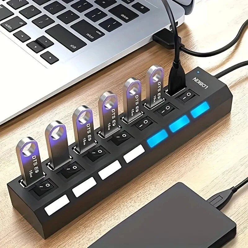 Laptop Accessories Hub - Hoge Snelheid 4/7 Poorten USB HUB