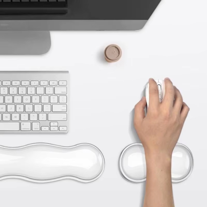 Laptop Accessories For Wrist Support - Transparante muismat en polssteun met antislip