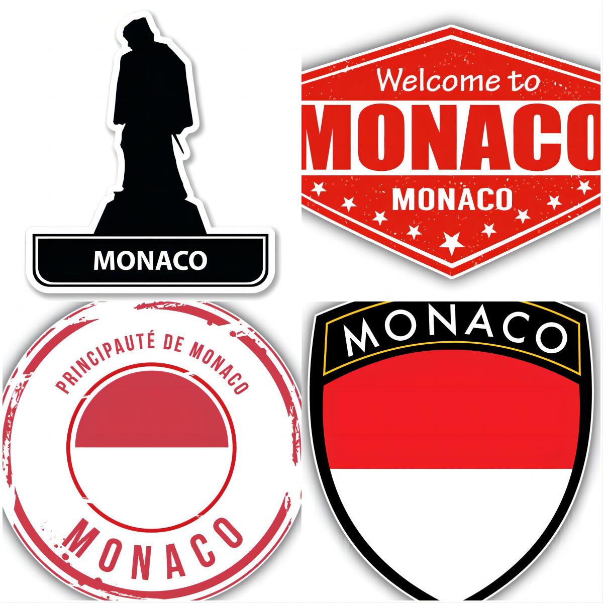 Laptop Accessories Kids - Monaco Vlag Vinyl Decal Laptop Auto