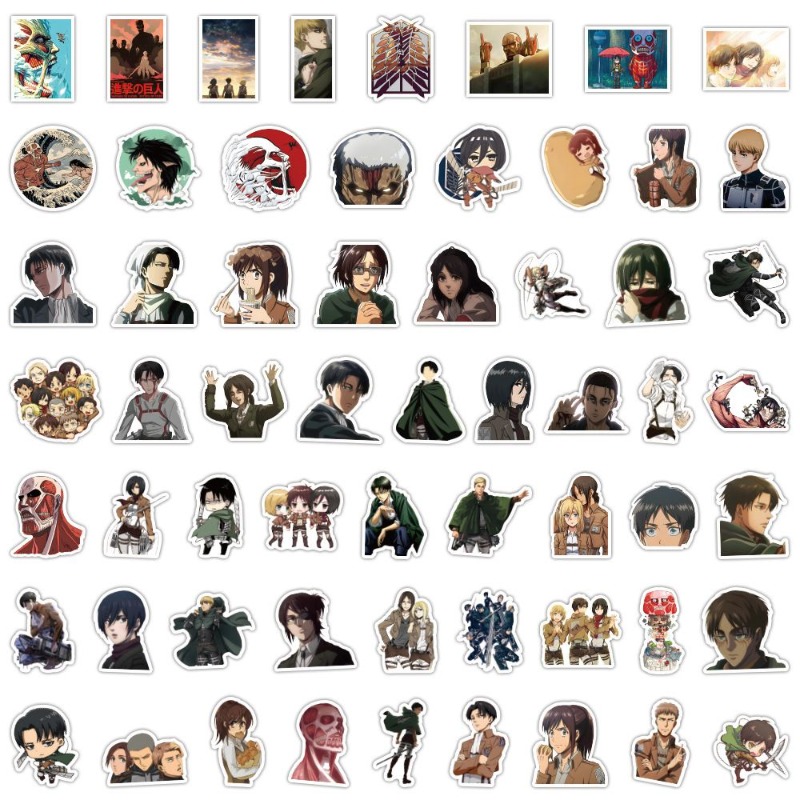 Laptop Accessories All - 60 stuks Attack on Titan Anime