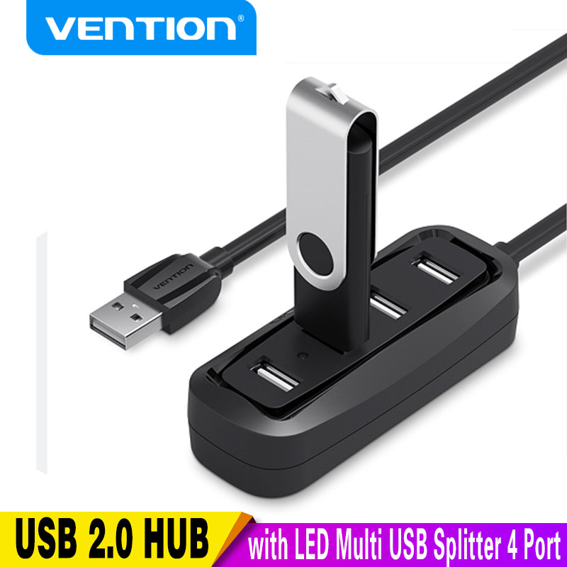 Laptop Accessories Hub - Vention Usb 2.0 Hub 4 Poort