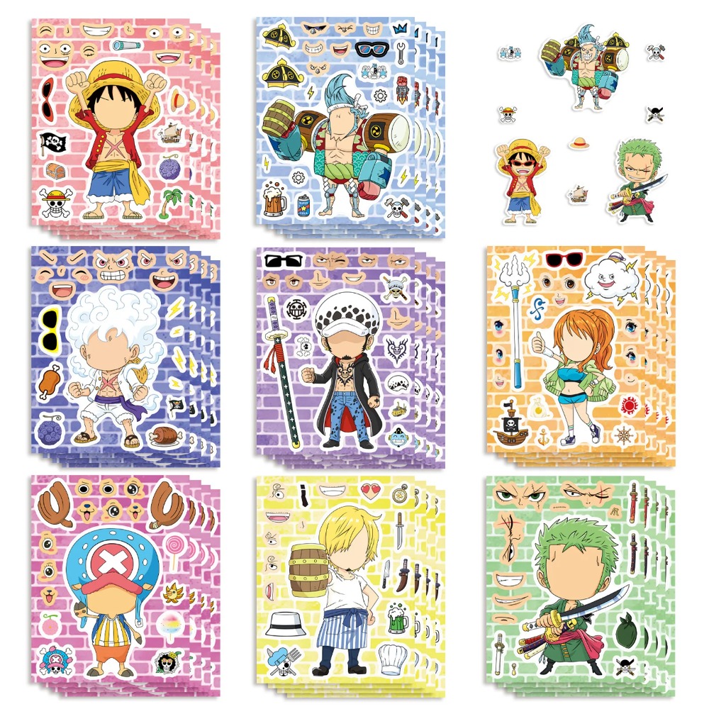 Laptop Accessories Kids - 8/16/24 Vellen One Piece Luffy Kinderpuzzelstickers
