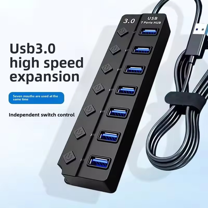 Laptop Accessories Hub - USB 3.0 Stroomadapter 4/7 Poorten USB