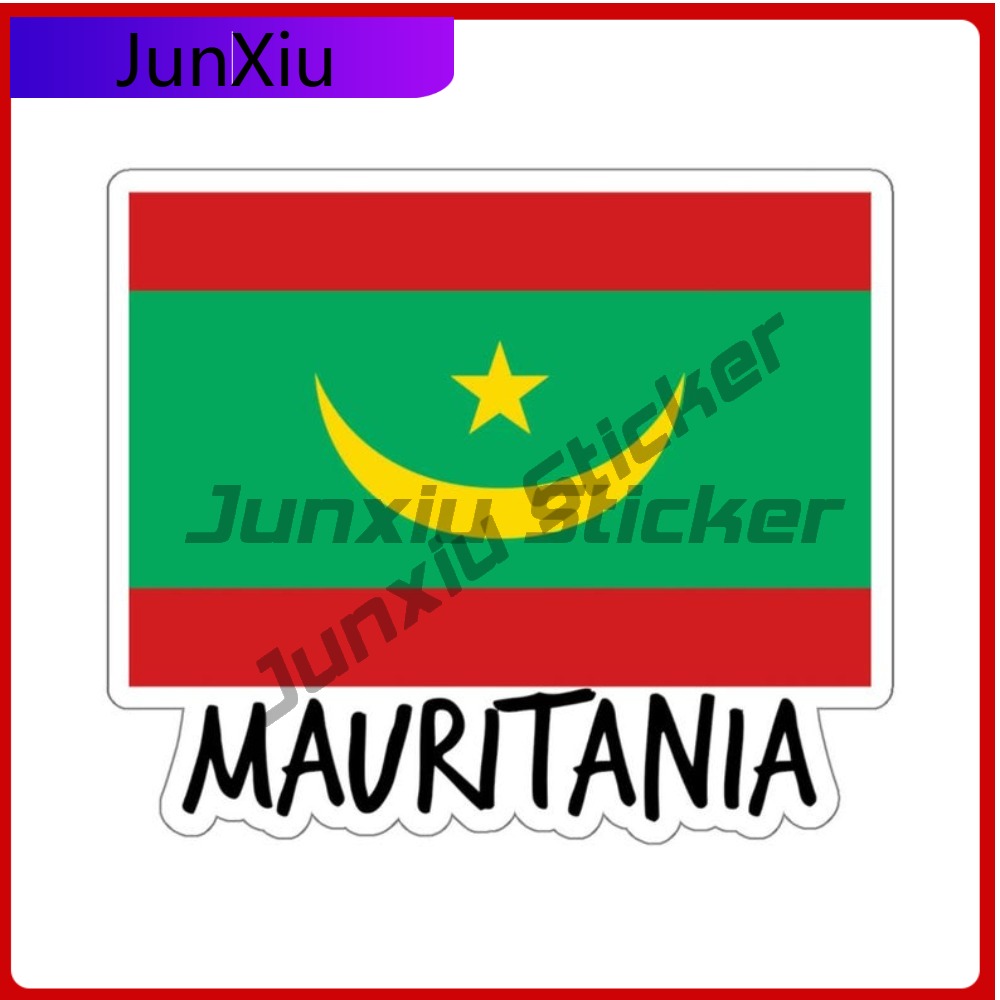 Laptop Accessories Stickers - Mauritania Vlag Reissticker Waterdicht Krasbestendig Accessoire