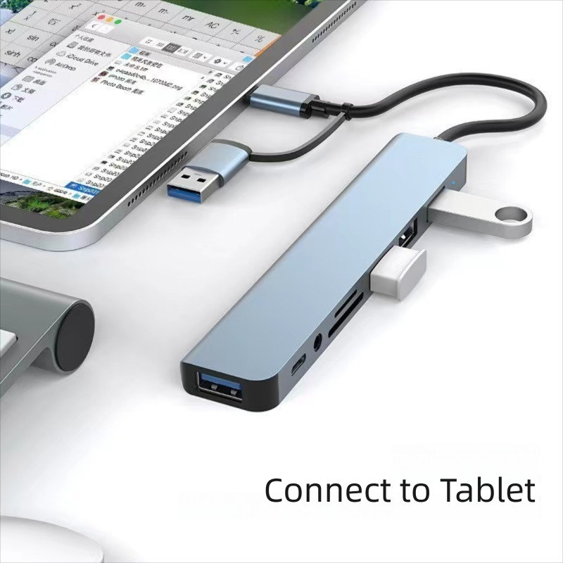 8-poorts USB-C splitter USB hu - Laptop Accessories Hub recensie en prijs