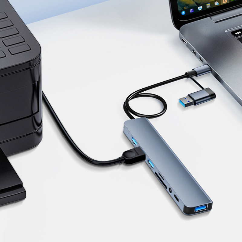 8-poorts USB-C splitter USB hu - Laptop Accessories Hub recensie en prijs