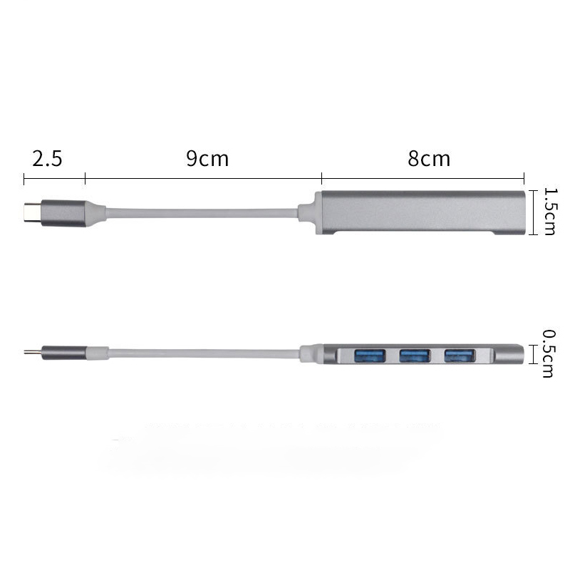 4-in-1 aluminium multi-splitte - Laptop Accessories Hub recensie en prijs