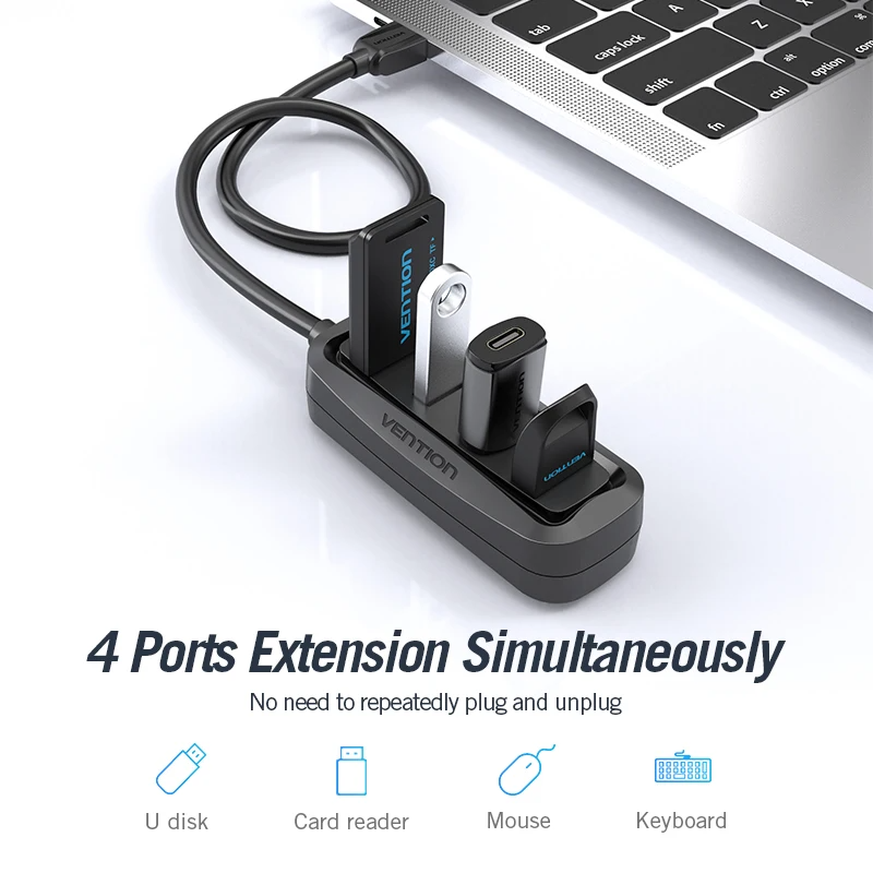 Vention Usb 2.0 Hub 4 Poort Me - Laptop Accessories Hub recensie en prijs