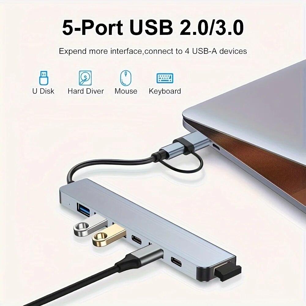2-in-1 USB3.0 Hub 7-poorts Typ - Laptop Accessories Hub recensie en prijs